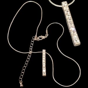 Beautiful Long Crystal Pendant Necklace